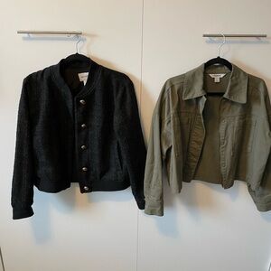 Black and Olive Women's Jackets Set